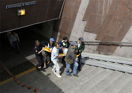 El descarrilamiento de tres vagones del Metro de Moscú